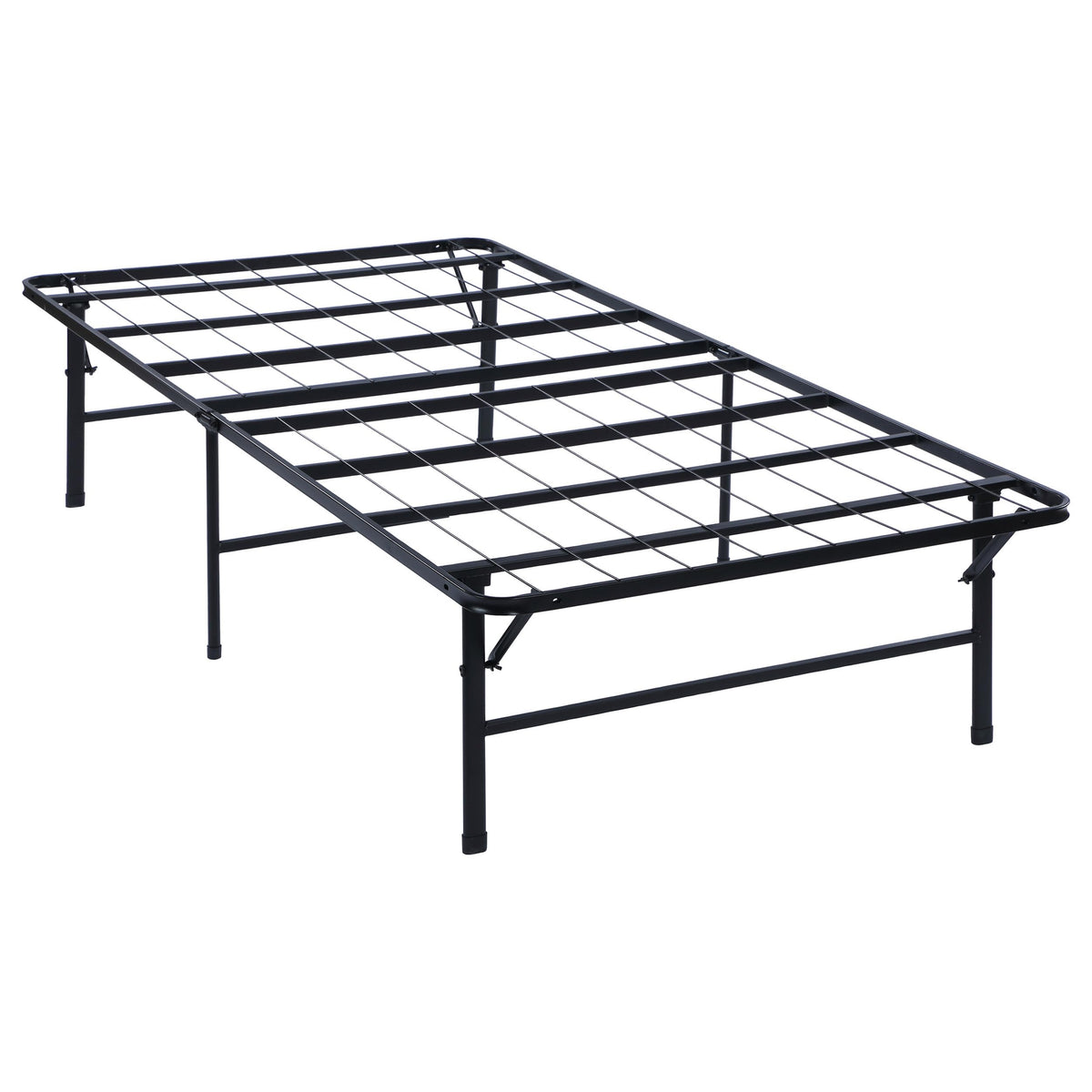 Coaster Home Furnishings Mabel 14 Inch High Twin Size Heavy Duty Sturdy Steel Foldable Metal Bed Frame Mattress Support Black 305957T