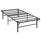 Coaster Home Furnishings Mabel 14 Inch High Twin Size Heavy Duty Sturdy Steel Foldable Metal Bed Frame Mattress Support Black 305957T