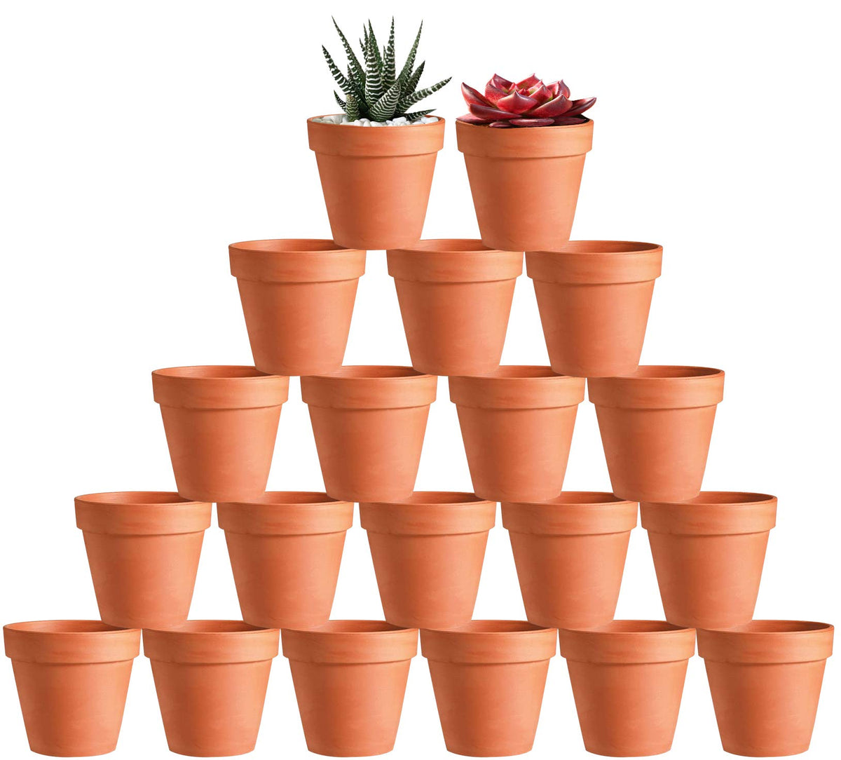 Koamly 20Pcs 3 Inch Plant Nursery Pots Mini Planters With Drains, Succulent Seedling Planters Best Gift For Aunt In Home Office,