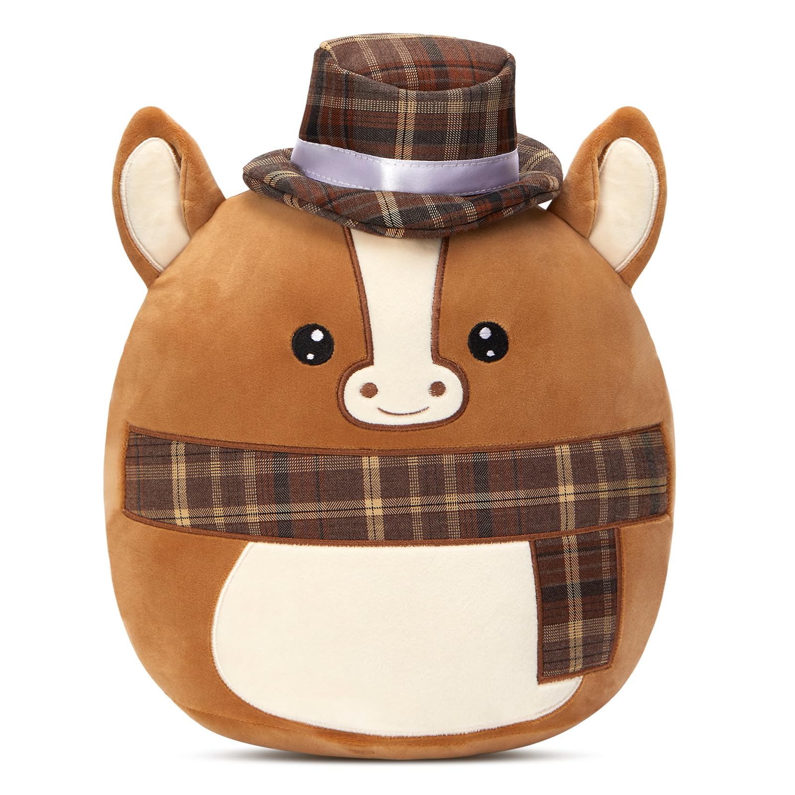 Athionsu 12 Inch Horse Plush Pillow Soft & Cuddly Stuffed Horse Soft Squishy Gifts For Toddler Kids Boys And Girls