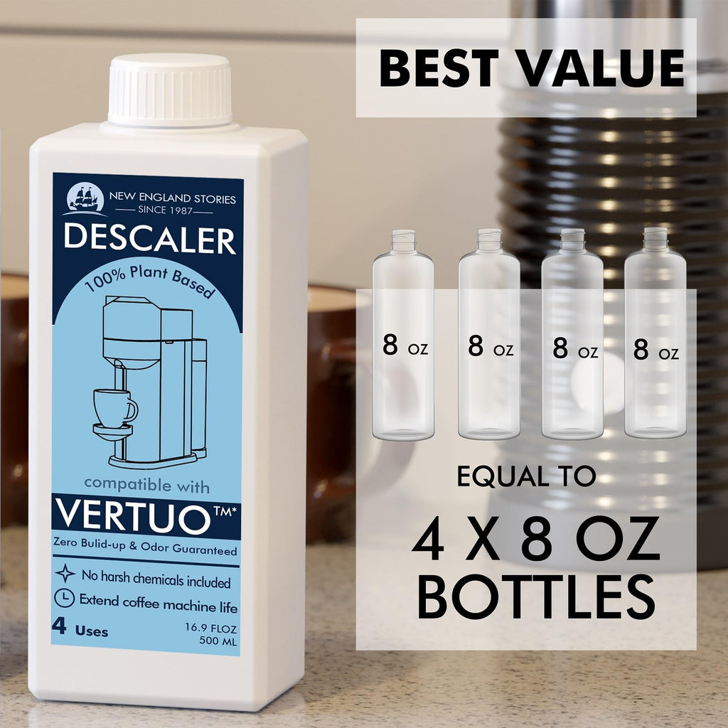 Nespresso Compatible Descaling Kit, Total 8 Uses, Eco-Friendly Formula To Clean Coffee Machine, Vertuoline Compatible Descaling