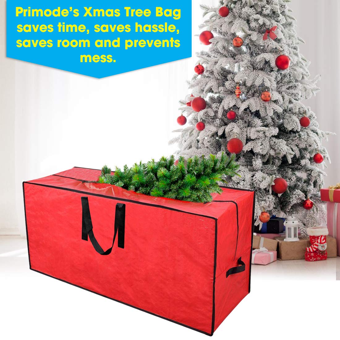 Primode Christmas Tree Storage Bag | Fits Up To 9 Ft. Tall Disassembled Tree I 65''X15''X30'' Holiday Tree Storage Case | Protec