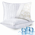 Cooling Pillows Standard Size Set Of 2, Shredded Memory Foam Pillows, Adjustable Firm Bed Pillows Cool Cold Pillow For Hot Side