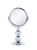 Zahari Home Aroma Magnifying Makeup Mirror with Stand, Double Sided 1X/3X Magnification, 360 Degree Swirl, 6.30 inch Grey Mirror