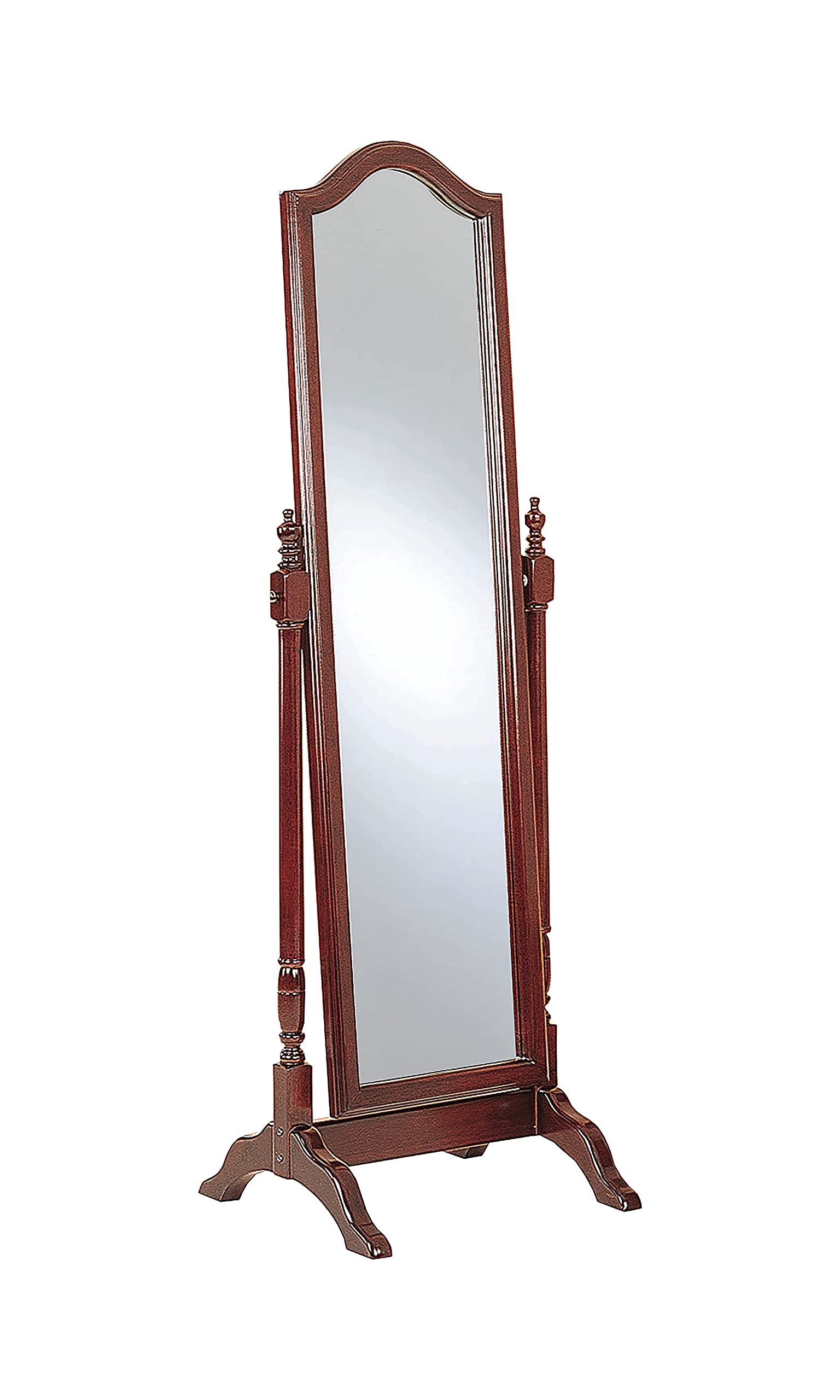 Coaster Home Furnishings Cheval Mirror With Arched Top, Merlot