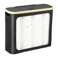 Toilet Paper Storage with Lid, Large Toilet Paper Basket, Foldable Toilets Papers Holder Organizer Holds Up to 9-12 Rolls for Ba