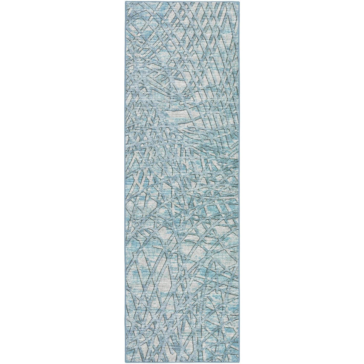 Winslow Wl2 Blue Transitional Rug Runner 2' 6&quot; X 12'