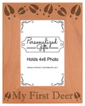 ThisWear Hunting Frame My First Deer Picture Frame Hunters Gifts Wood Engraved 4x6 Portrait Picture Frame