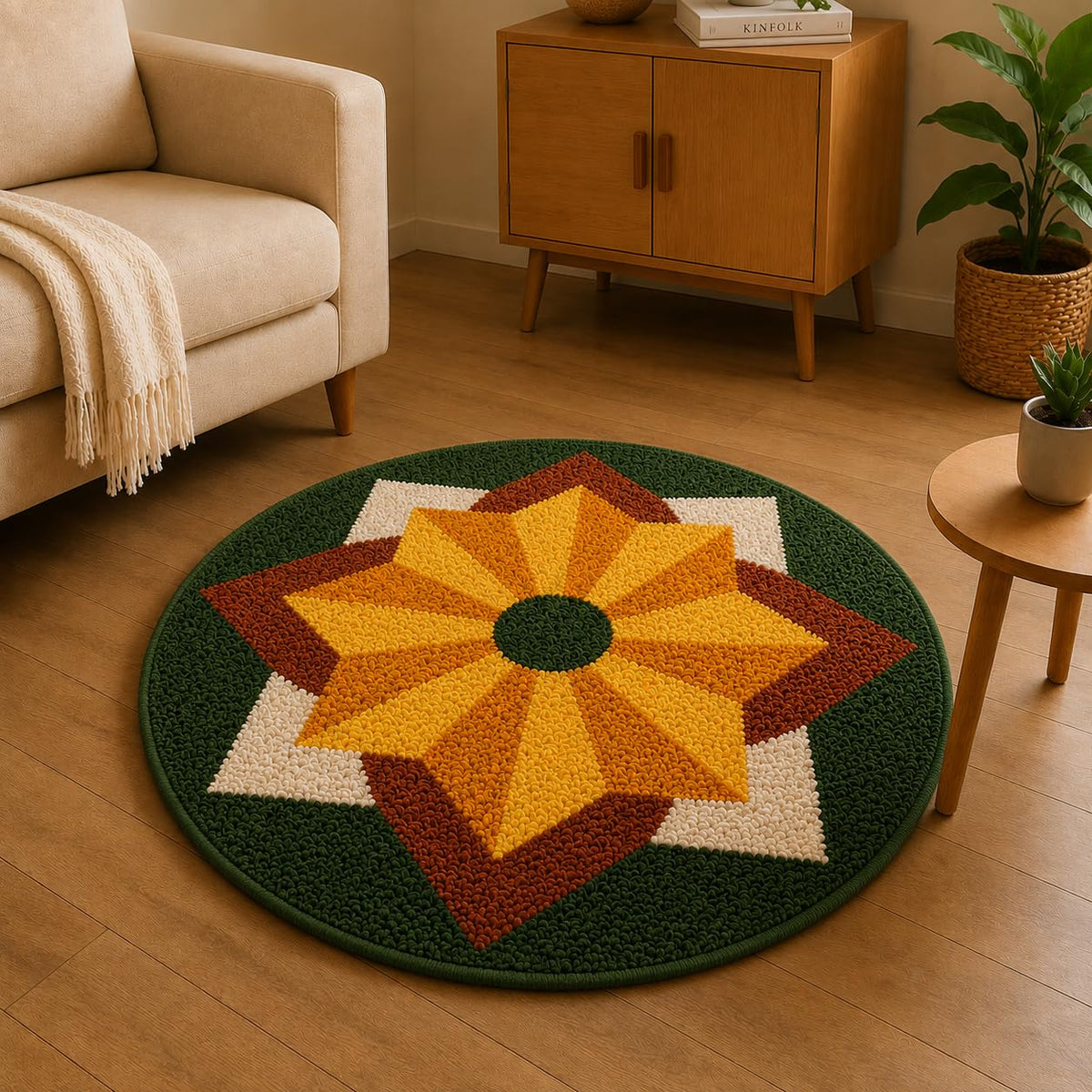 StromX Rangoli Mat for Home Entrance | Traditional Indian Floor Mat for Pooja, Diwali, Festivals & Daily Decoration