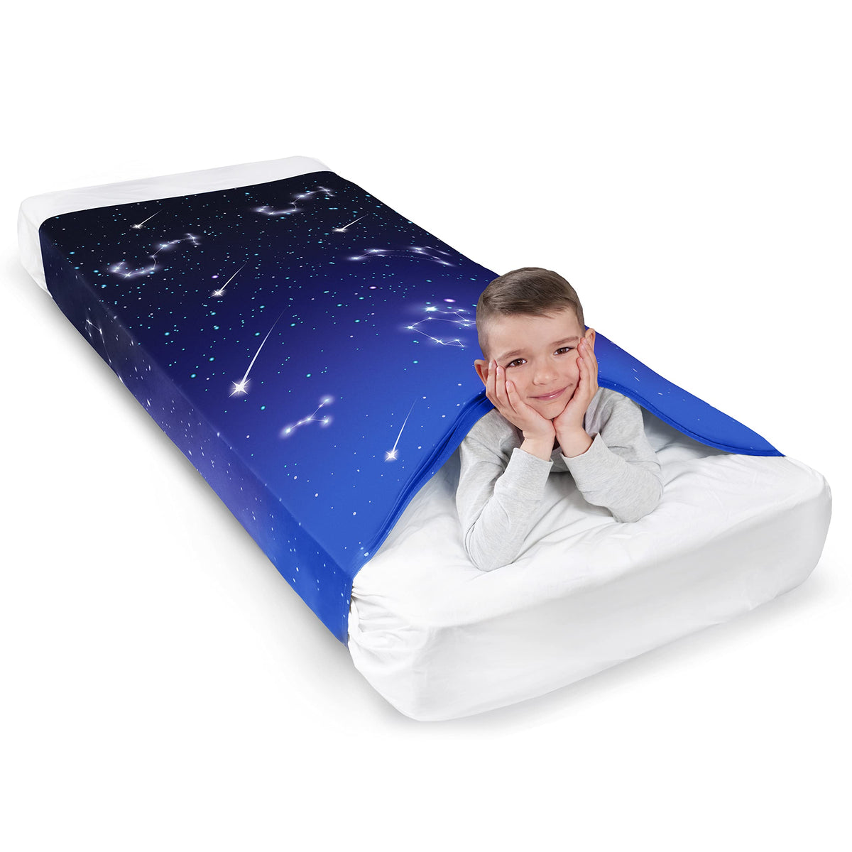Sensory Compression Blanket | Lycra Bed Sheet For Kids & Adults | Deep Relaxing Feeling, Release Oxytocin | Helps With: Spd, Anx