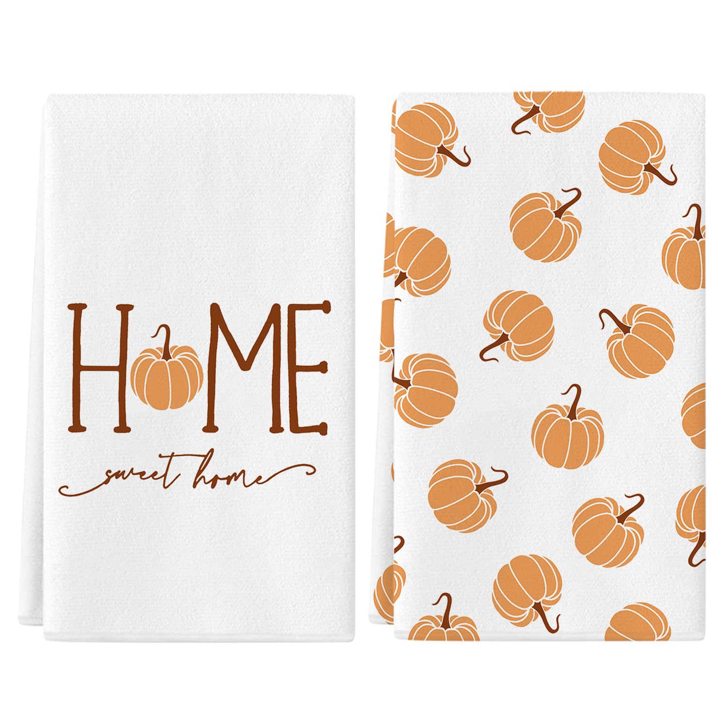 Siilues Fall Kitchen Towels 18x26 Inch, Fall Decor Pumpkin Fall Decorations for Home Sweet Home Dish Towels Seasonal Thanksgivin