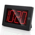 Timegyro LED Digital Wall Clock Battery Operated - Large Display Digital Clock, Adjustable Brightness, Wall or Table Mount