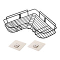 Sulfar 1Shelf Modern Metal Corner Shelf, NoDrill Adhesive Installation, Ventilated Design, Bathroom Triangle Corner
