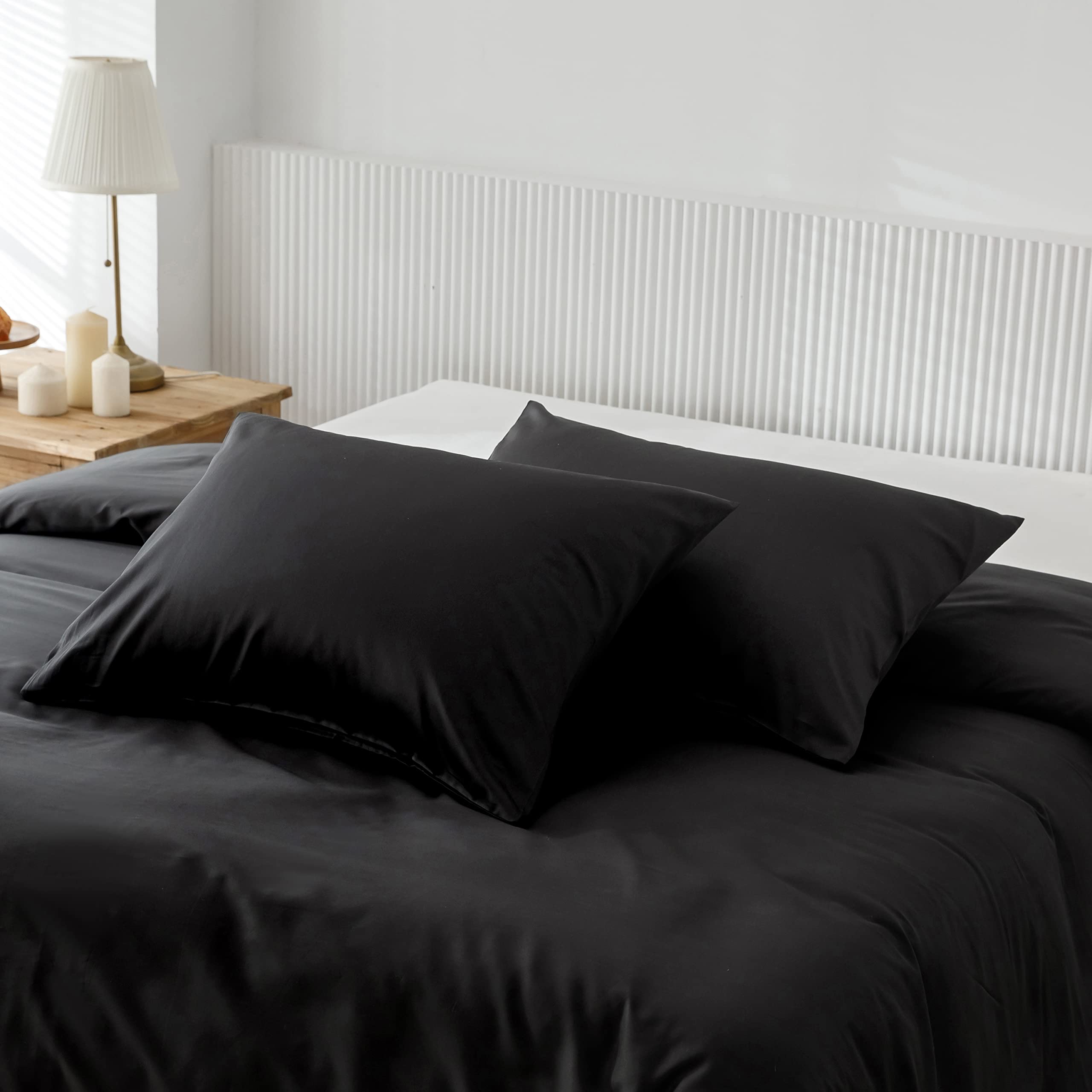 Heimenaogo 600Tc Egyptian Cotton Duvet Cover California King Sateen Weave, Silky Soft And Breathable Comforter Cover With Zipper