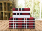 Elegant Comfort Lilliana Plaid 6-Piece Sheet Set, Supreme Coziness Fade & Wrinkle Resistant, 1500 Premium Hotel Quality Microfiber, Sheet Featuring Smart Pockets, Plaid Sheet Set, Twin, Red