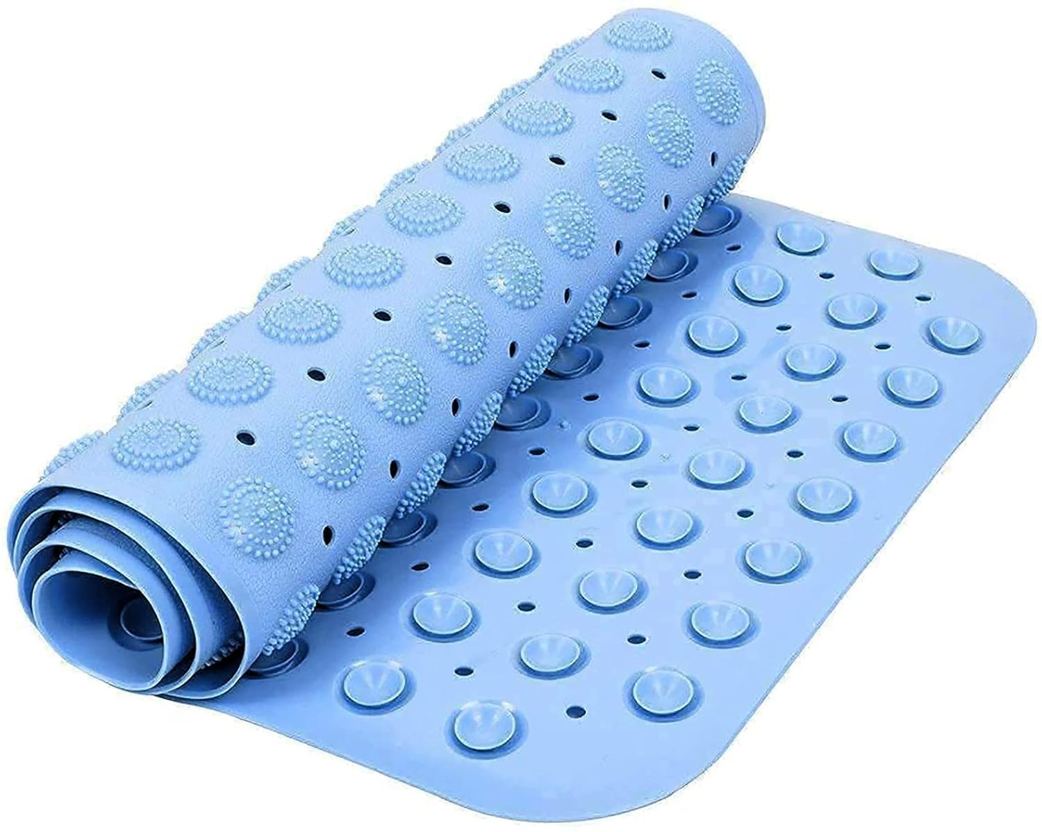 VIPREKHO Non Slip Soft Rubber Bath Mat for Bathtub and Shower, Anti Slip Bacterial Anti Bacterial Machine Washable Bath Mat for 