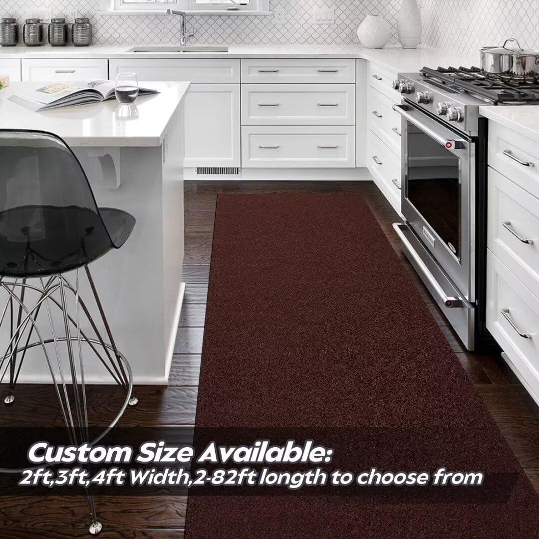 Gotohipi Runner Rug 3'X63'Indoor Outdoor Utility Carpet,Area Rugs With Non Slip Rubber Backing For Hallway Kitchen Entryway Balc