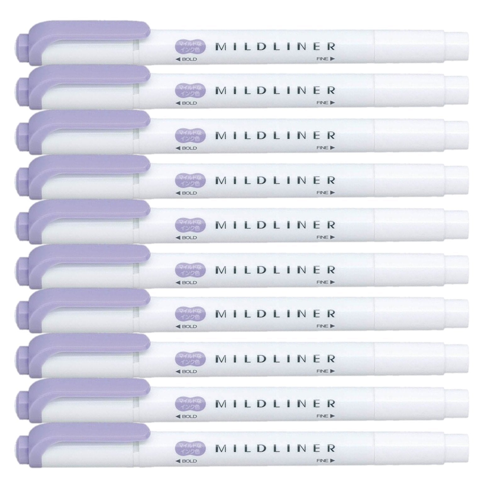 Zebra Mildliner Highlighter Pen Markers, Mild Violet (Wkt7-Mvi) X10