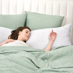 Phf Ultra Soft Waffle Weave Body Pillowcase 20' X 54', No Insert, Breathable & Skin-Friendly Body Pillow Sham With Zipper, Decorative Waffle Weave Body Pillow Cover, White