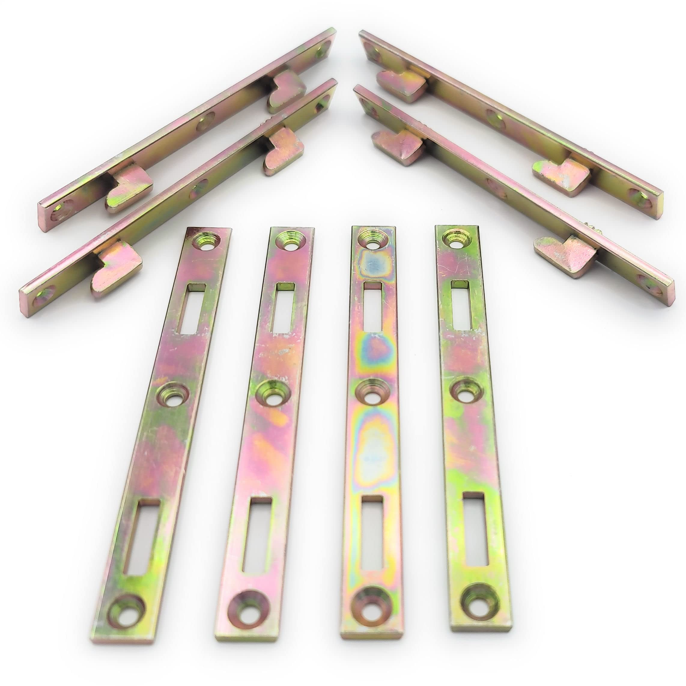 Metal Magery Bed Rail Fasteners 6' Set Of 4 Bed Rail Brackets Heavy Duty Bed Frame Rail Hardware