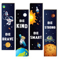 4 Pieces Space Decor Wooden Hanging Wall Plaques, Outer Space Theme Room Wall Art Decor, Boys Bedroom Decor Space Motivational Q