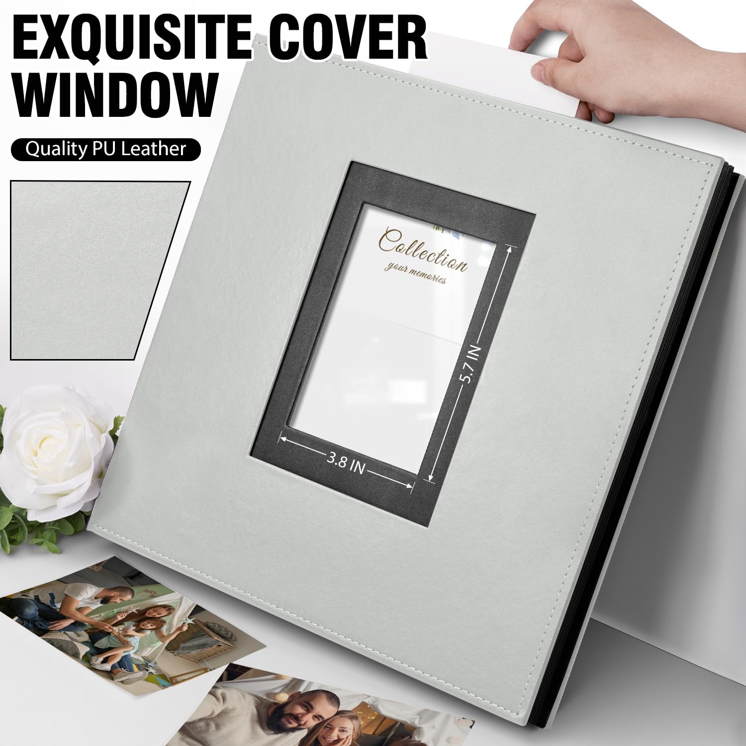 Photo Album 4X6 600 Photos, Leather Cover Extra Large Capacity Holds 600 Horizontal And Vertical 4X6 Pictures Record Valentine'S