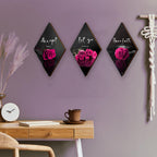 3 Pcs Pink Wall Decor Pink Rose Bathroom Decor Farmhouse Pink Bedroom Decor Inspirational Wood Office Wall Art With Accept Let G