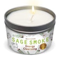 Magnificent 101 Long Lasting Pure White Sage Smoke Smudge Candle | 6 Oz - 35 Hour Burn |Paraffin Free Soy Wax Candle for House E
