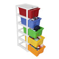 Simparte 5 Layer Plastic Drawer Storage Organizer Big In MultiColor  Durable Modular Cabinet For Home, Office, Kitchen, Kids R