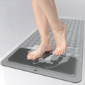 Yolife Bathtub Mat Non Slip, Shower Foot Scrubber Mat, 39 x 16 inch Extra Long Bath Mat for Tub Non Slip with Suction Cups Drain