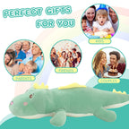 40 Inch Giant Dinosaur Soft Body Pillow Plush Dino Toys, Cute Big 3.3 Feet Dinosaur Stuffed Animals, Gifts For Girls Kids Boys H