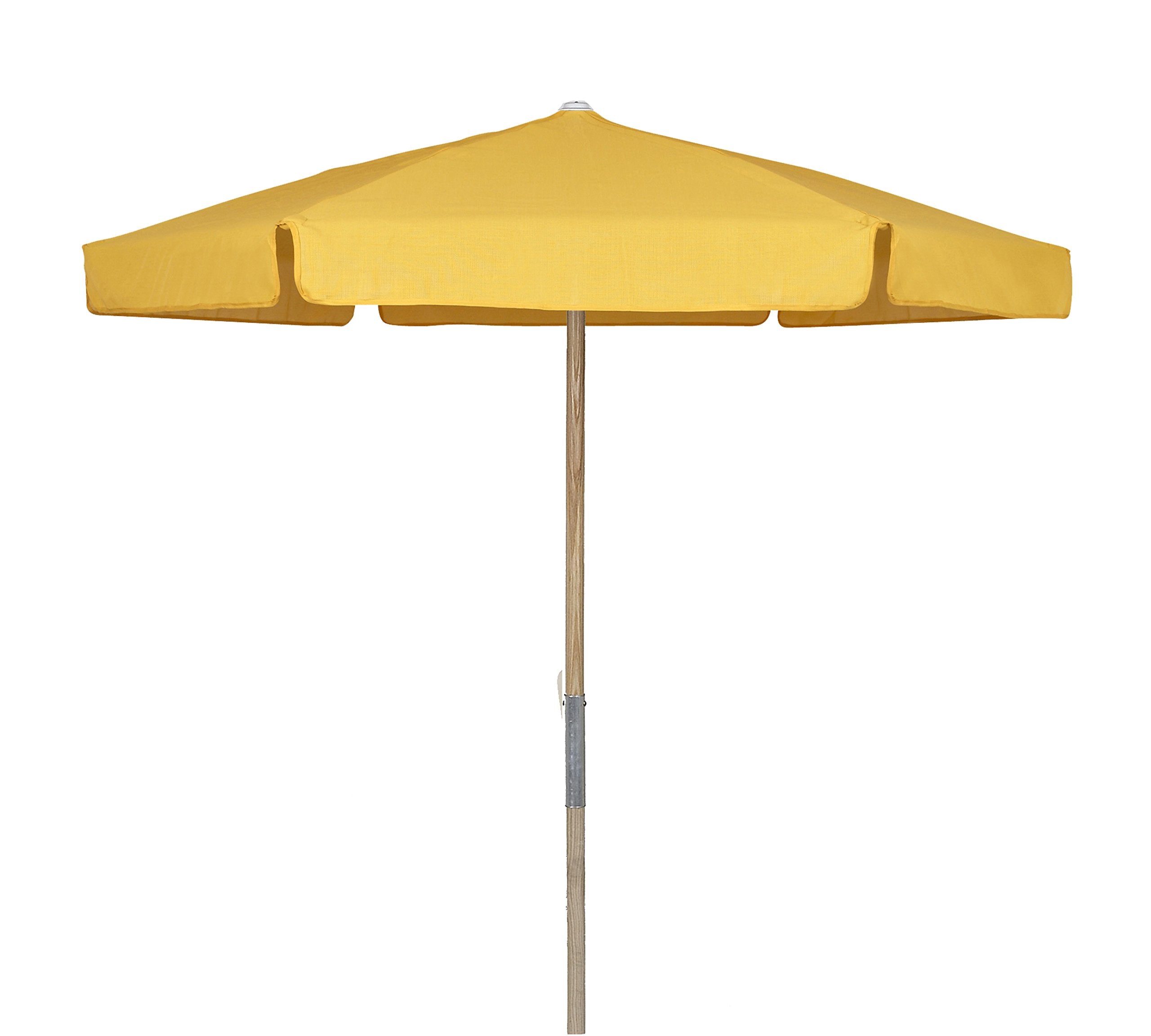 FiberBuilt Umbrellas 7BPU-6R-WDA-TX-Yellow Umbrella, 7-1/2-Feet, Yellow Textaline Vinyl Coated Weave Canopy Beach Umbrell