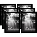 Americanflat 5x7 Picture Frame with Shatter-Resistant Glass - Set of 6 - Galleria Collection - Gallery Wall Frame Set for Tablet