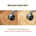 Kuyal Clear Chair Mat, Hard Floor Use, 48' X 30' Transparent Office Home Floor Protector Mat Chairmats (30' X 48' Rectangle)