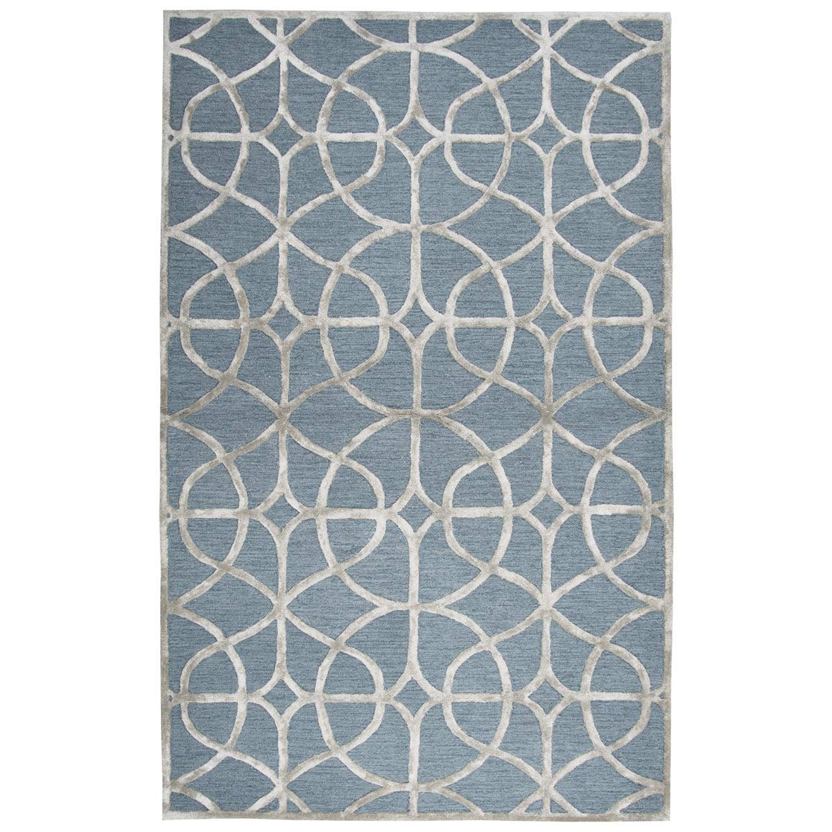 Rizzy Home Alora Decor Madison 3' X 5' Trellis Denim/Gray Hand-Tufted Area Rug