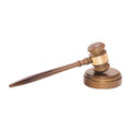 Advantus Set With Sound Block And Brass Engraving Band, Walnut Gavel