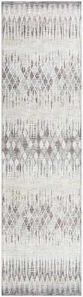 Addison Rugs Rylee Ary35 Beige Washable 2'3" X 7'6" Indoor Outdoor Runner Rug, Easy Clean, Machine Washable, Non Shedding, Bedroom, Entry, Living Room, Dining Room, Kitchen, Patio Rug