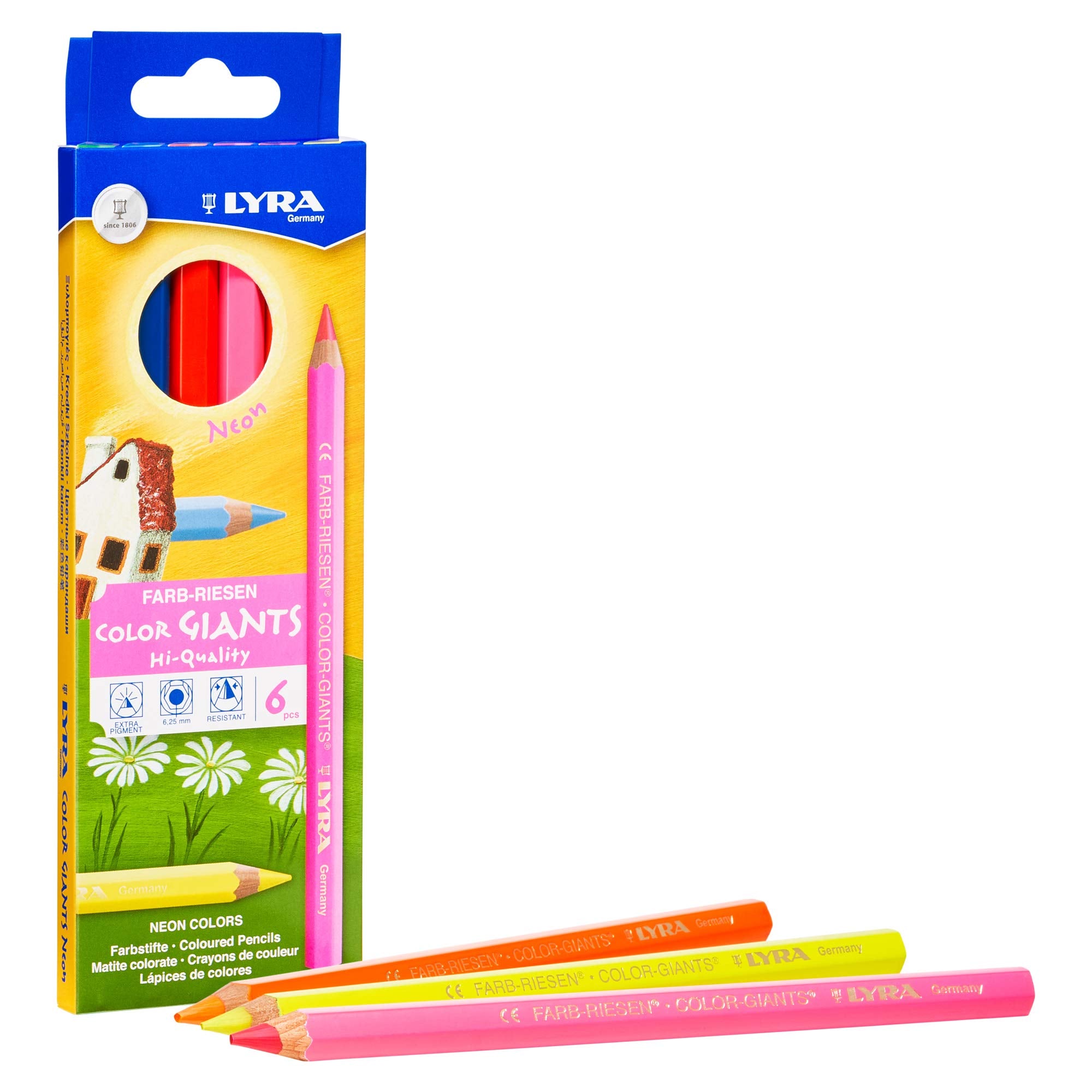 Lyra Colored Pencils, Assorted Colors, 6 Count (L3941063)