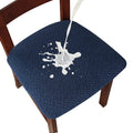 Genina Waterproof Seat Covers For Dining Room Chairs Covers Dining Chair Seat Covers Kitchen Chair Covers Slipcovers (Navy Blue, 6 Pcs)