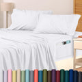 Utopia Bedding Full Size Sheet Set - Soft Microfiber 4 Piece Hotel Luxury Bed Sheets With Deep Pockets - Embroidered Pillow Case