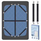Bed Sheet Fasteners, 8 Pcs Adjustable Max Stretches To 26.8 In Holder Straps Non Slip Straps With Clips To Keep Sheets Firm & Tight, Universal & Black