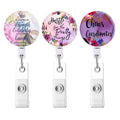 Retractable Badge Holders, Cute Nursing Badge Reel, Badge Clip Id Card Holders (3Pack Romantic)
