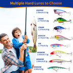Fishing Lure Advent Calendar 2024 Adult Teen, 24 Days Xmas Countdown Gift For Anglers With Topwater Lures, Minnow, Crankbait, Vi