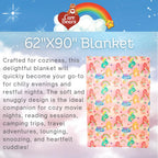 Franco Collectibles Care Bears Bedding Super Soft Plush Blanket, 62 In X 90 In, (Officially Licensed Product)