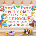 Welcome Back To School Decorations Banner Colorful Welcome Back To School Banner Backdrop Ready To Learn Banner First Day Of Sch