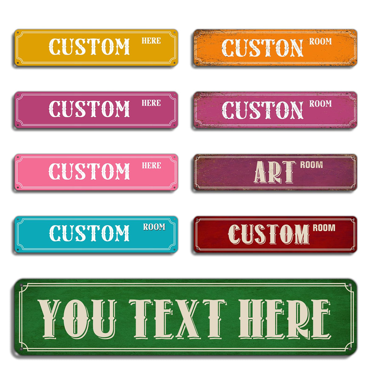 Custom Street Signs - Personalized Street Sign Customized Custom Street Sign Metal With Name Text, Custom Road Signs Outdoor, Fu