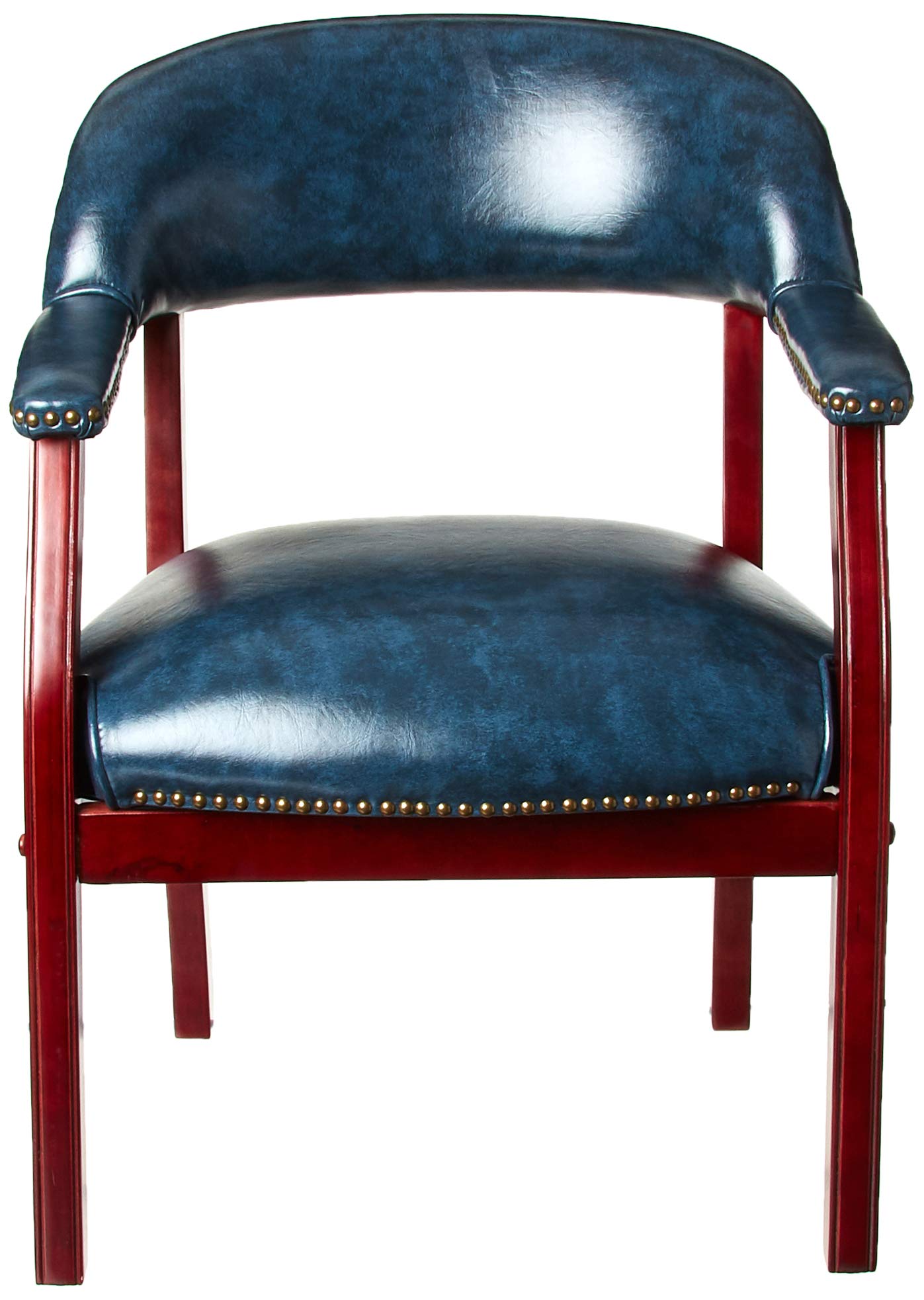 Boss Office Products Ivy Leauge Vinyl Executive Catain'S Chair In Blue