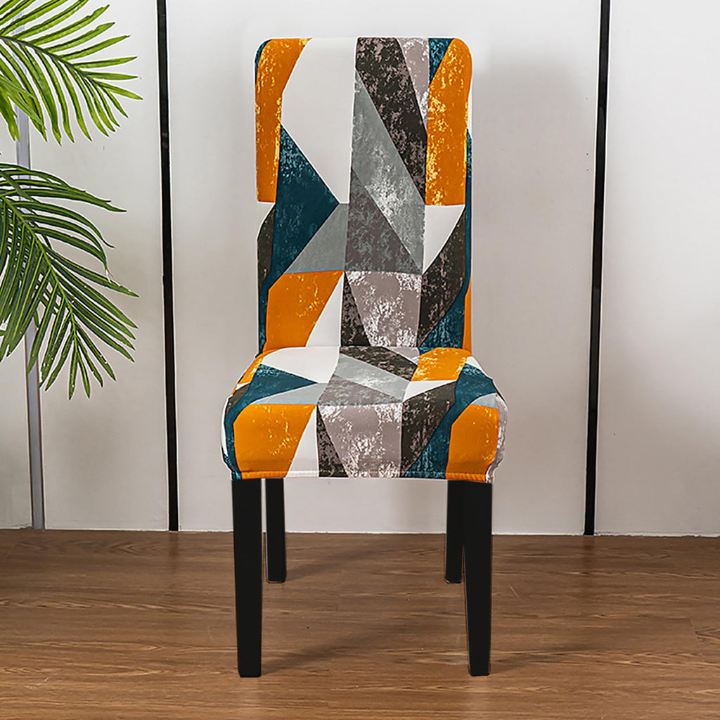Hzdhclh Chair Covers For Dining Room Set Of 4,Stretch Spandex Geometric Parsons Chair Slipcover 4 Pack,Washable Anti-Dust Chair