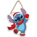 Disney Lilo and Stitch Winter Stitch Hanging Wood Wall Decor - Adorable Stitch Sign for Winter and Christmas Decor