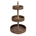 Decorative Wood & Tin 3 Tier Tray